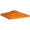 vidaXL Recouvrement de remplacement d'auvent 310 g/m² Orange 3x3 m