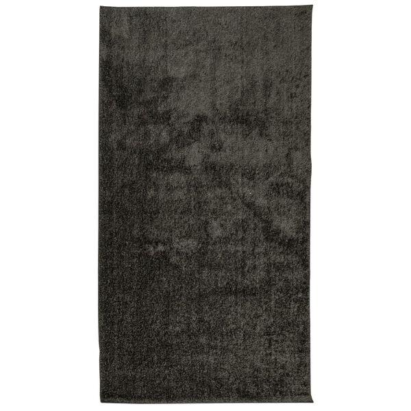 vidaXL Tapis ISTAN &agrave; poils longs aspect brillant anthracite 80x150 cm