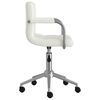 vidaXL Chaise pivotante de salle à manger Blanc Similicuir