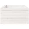 vidaXL Jardini&egrave;re blanc 110x40x26,5 cm bois de pin massif
