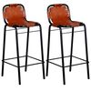 vidaXL Tabourets de bar lot de 2 cuir v&eacute;ritable