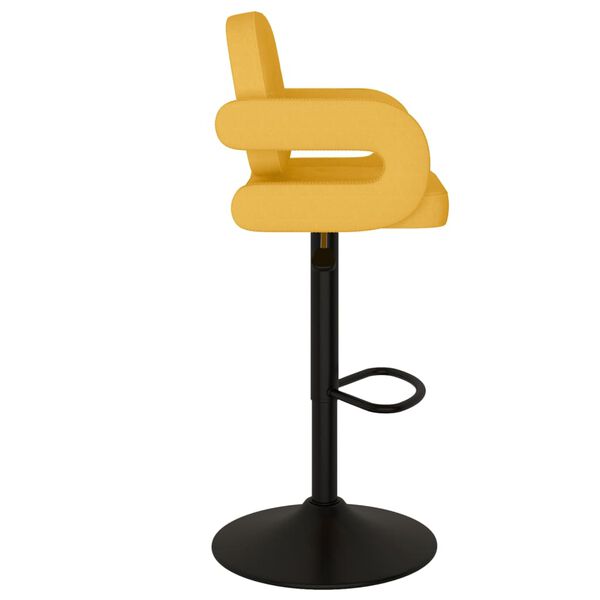 vidaXL Tabourets de bar lot de 2 jaune moutarde tissu