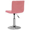 vidaXL Chaise pivotante de salle &agrave; manger Rose Velours