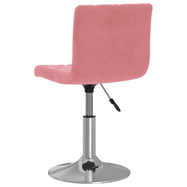 vidaXL Chaise pivotante de salle &agrave; manger Rose Velours