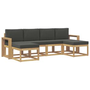 vidaXL Ensemble de canap&eacute;s d'ext&eacute;rieur 6 pcs Blanc et anthracite