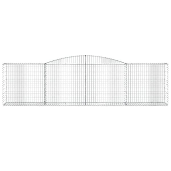 vidaXL Paniers &agrave; gabions arqu&eacute;s 6 pcs 400x50x100/120 cm Fer galvanis&eacute;