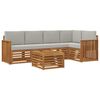 vidaXL Ensemble de canap&eacute; d'angle 6 pcs Gris Naturel et Clair