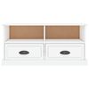 vidaXL Meuble TV blanc brillant 93x35,5x45 cm bois d'ing&eacute;nierie