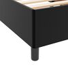 vidaXL Cadre de lit avec matelas Noir 120 x 190 cm tissu