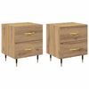 vidaXL Cabinet de chevet 2 pi&egrave;ces Ch&ecirc;ne artisanal 40 x 35 x 47,5 cm