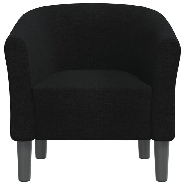 vidaXL Chaise cabriolet noir tissu