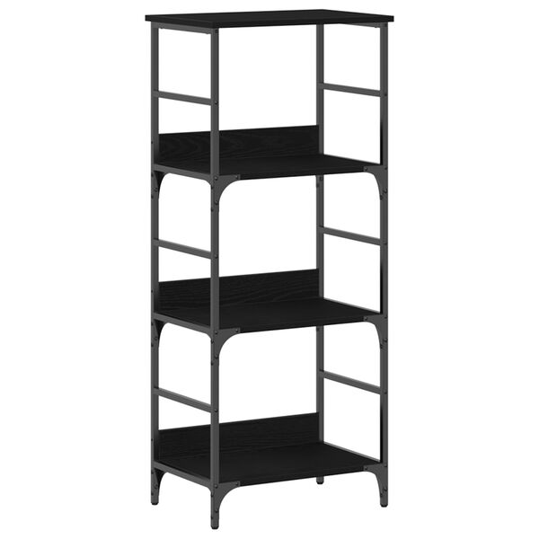 vidaXL &Eacute;tag&egrave;re Ch&ecirc;ne noir 50x33x117,5cm Bois d'ing&eacute;nierie