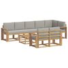 vidaXL Ensemble de canap&eacute;s d'ext&eacute;rieur 9 pc Blanc et gris clair