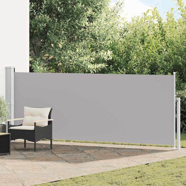 vidaXL Auvent lat&eacute;ral r&eacute;tractable de patio 140x500 cm Gris
