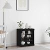 vidaXL Buffet LED Chêne noir 60,5 x 37 x 67 cm Bois d'ingénierie