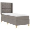 vidaXL Lit &agrave; ressorts avec matelas Taupe 80 x 200 cm tissu