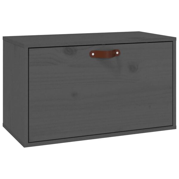 vidaXL Armoire murale Gris 60x30x35 cm Bois de pin massif