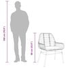 vidaXL Chaises de jardin lot de 2 avec coussins noir r&eacute;sine tress&eacute;e