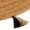 vidaXL Tapis tress&eacute; avec glands 90 cm Jute Rond