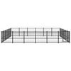 vidaXL Chenil d'ext&eacute;rieur pour chiens Acier 33,87 m&sup2;