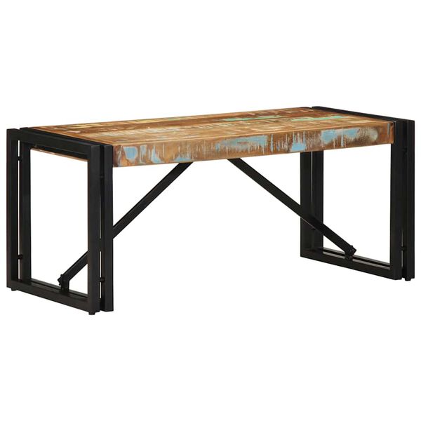 vidaXL Table basse multicolore 80x40x35 cm bois de r&eacute;cup&eacute;ration massif