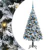 vidaXL Sapin de No&euml;l artificiel Blanc 150 cm PVC, Acier et Plastique