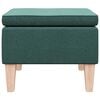 vidaXL Tabouret avec pieds en bois Vert fonc&eacute; Tissu