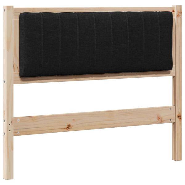 vidaXL T&ecirc;te de lit capitonn&eacute;e Marron 100 cm Pin massif