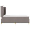 vidaXL Lit &agrave; ressorts avec matelas gris fonc&eacute; 90x190 cm Taupe tissu