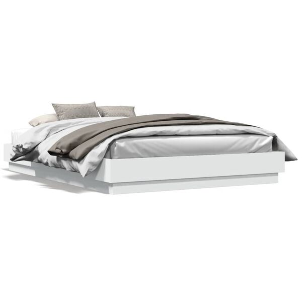 vidaXL Cadre de lit sans matelas blanc 150x200 cm