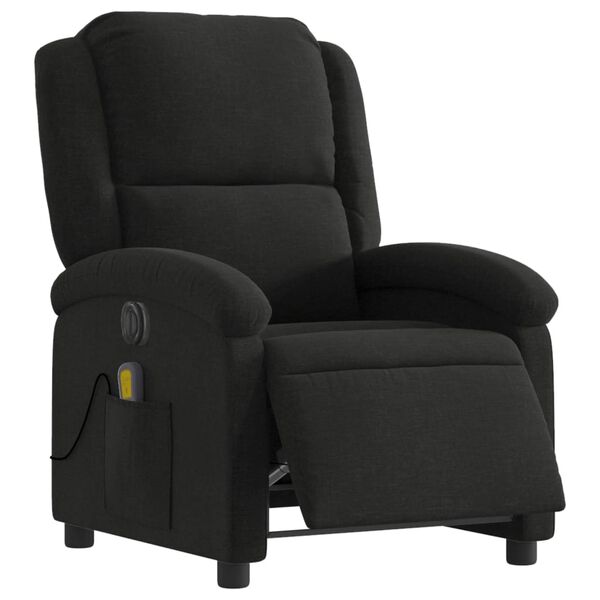 vidaXL Fauteuil de massage inclinable électrique Noir Tissu