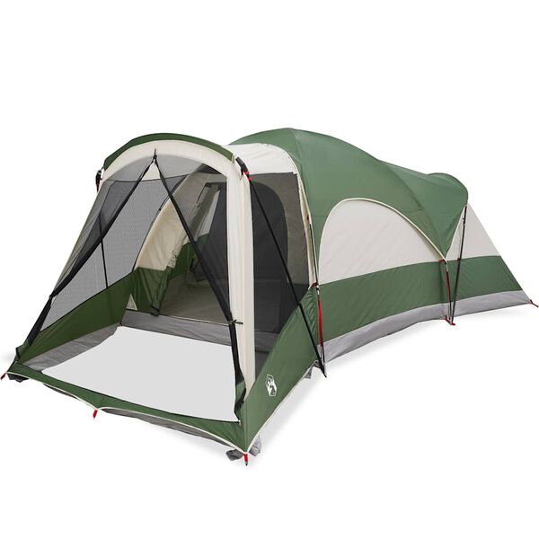 vidaXL Tente familiale tunnel 8 personnes vert imperm&eacute;able