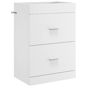 vidaXL Meuble sous lavabo de salle de bain Blanc 56 x 37,5 x 81 cm