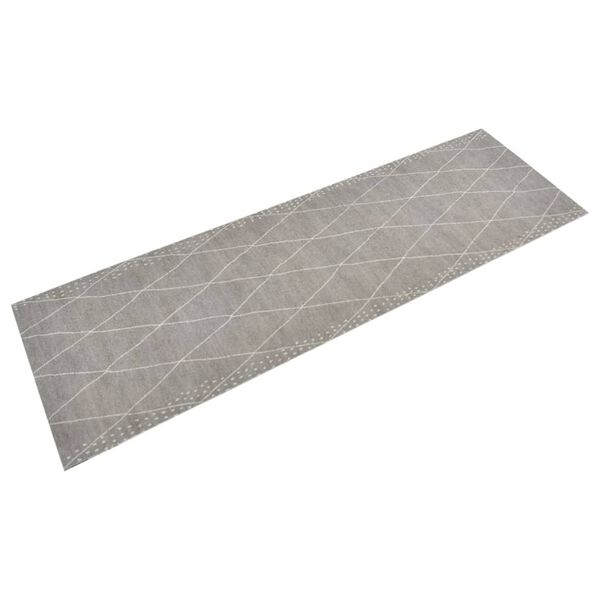 vidaXL Tapis de cuisine lavable impression losange 60x180 cm velours