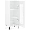 vidaXL Buffet Blanc brillant 34,5x34x90 cm Bois d'ing&eacute;nierie