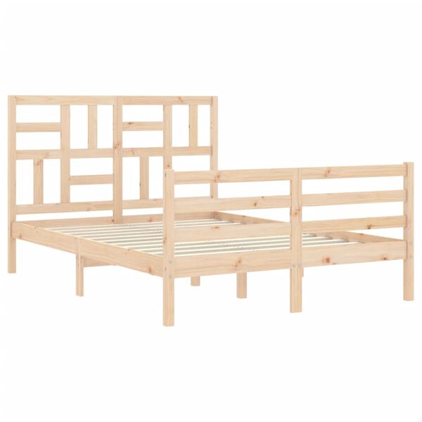 vidaXL Cadre de lit sans matelas bois massif