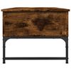 vidaXL Table basse chêne fumé 100x50x40 cm bois d'ingénierie et métal