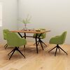 vidaXL Chaises &agrave; manger lot de 4 vert clair velours