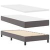 vidaXL Lit &agrave; ressorts avec matelas Gris 90 x 190 cm Simili cuir
