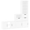 vidaXL Meubles TV 4 pcs avec rangement ODDA blanc bois de pin massif