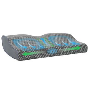 vidaXL Coussin cervical Gris Mousse &agrave; m&eacute;moire de forme 59 x 34 x 12 cm