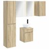 vidaXL Ensemble d'armoire de salle de bain 5 pcs Ch&ecirc;ne Sonoma
