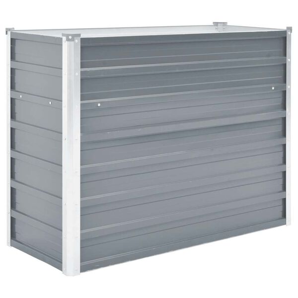 vidaXL Lit sur&eacute;lev&eacute; de jardin Acier galvanis&eacute; 100x40x77 cm Gris