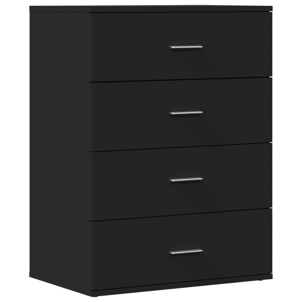 vidaXL Buffets 2 pcs noir 60x39x80 cm bois d&rsquo;ing&eacute;nierie