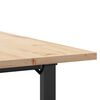 vidaXL Table &agrave; manger cadre en O 80x80x75,5cm bois de pin massif acier