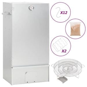 vidaXL Fumoir &agrave; four &agrave; BBQ g&eacute;n&eacute;rateur de fum&eacute;e froide acier galvanis&eacute;