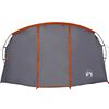 vidaXL Tente tunnel avec toit Gris et orange 318 x 275 x 140 cm