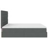 VidaXL Cadre de lit ottoman avec matelas gris foncé 180x200cm tissu