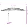 vidaXL Parasol de jardin avec m&acirc;t en acier marron 290x290x238 cm