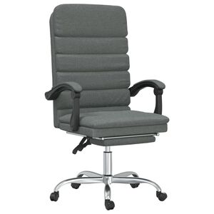 vidaXL Fauteuil de massage inclinable de bureau Gris fonc&eacute; Tissu